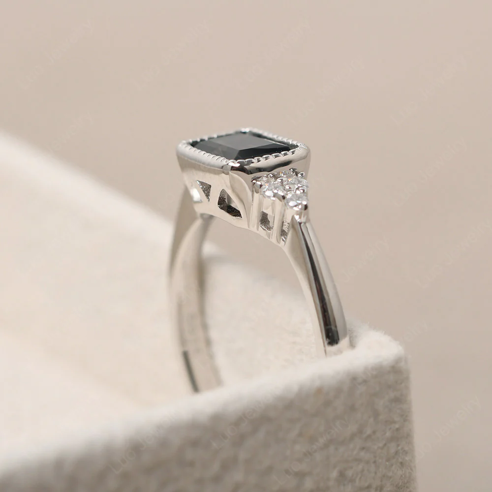 Smoky Quartz Classic Engagement Ring - Image 4