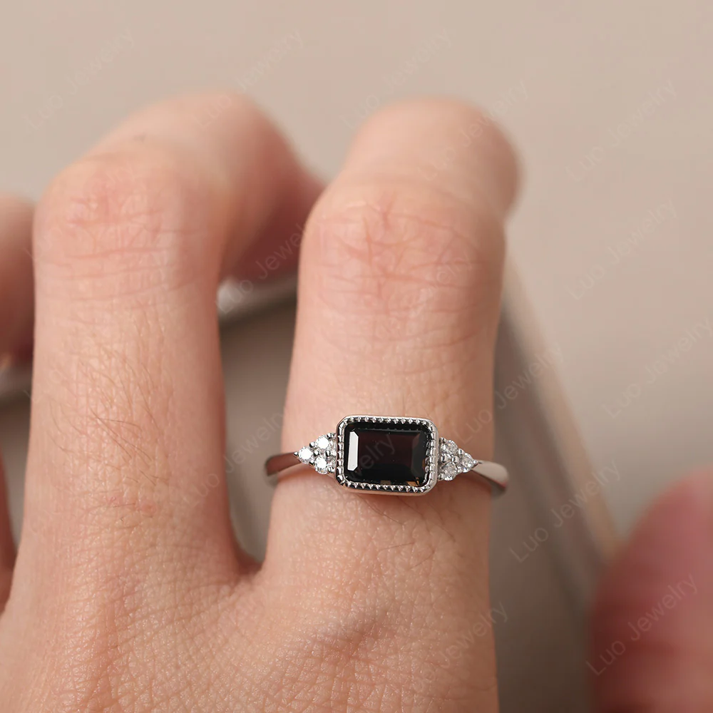 Smoky Quartz Classic Engagement Ring - Image 5