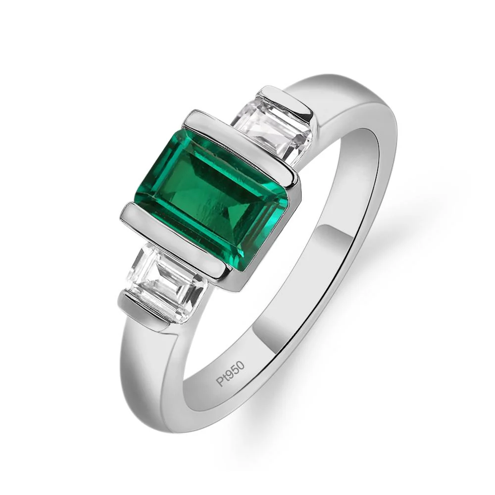 Emerald 3 Stone Ring - Image 6