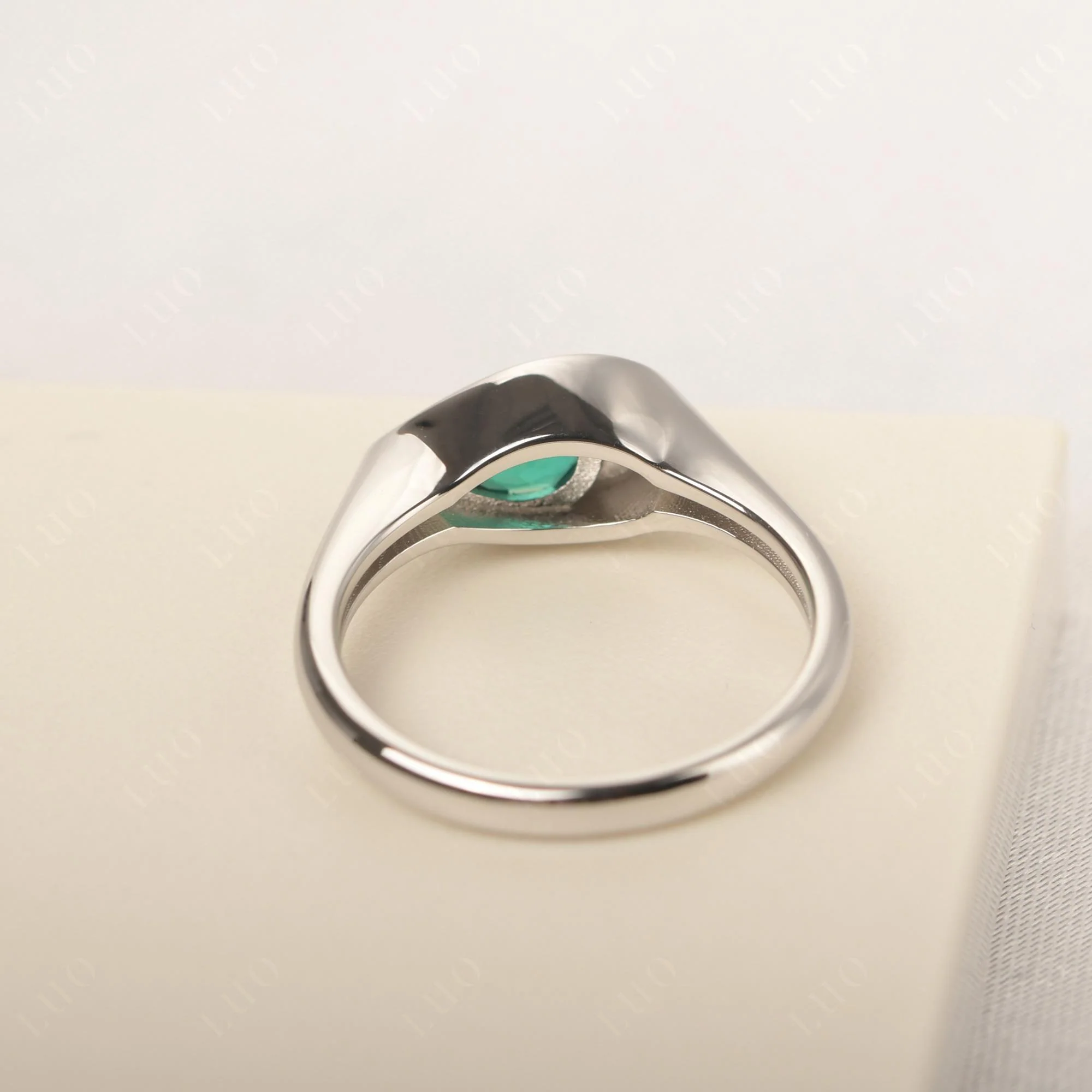 Emerald Pinky Ring for Women - Image 13