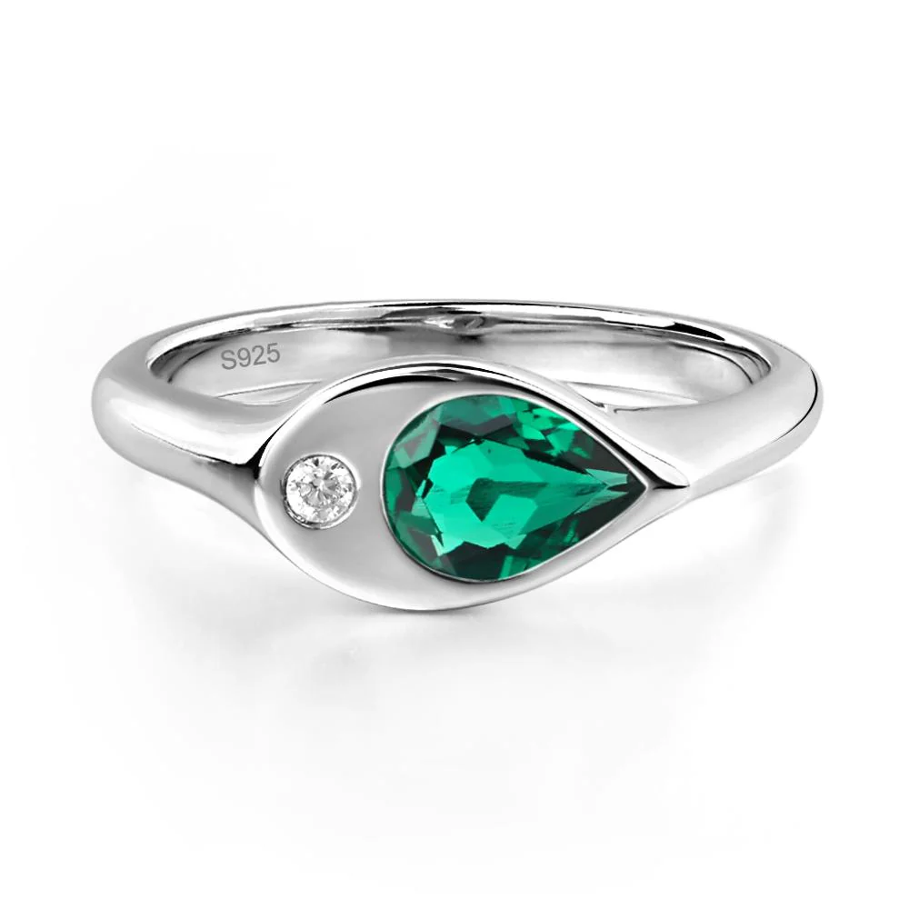 Emerald Pinky Ring for Women - Image 2