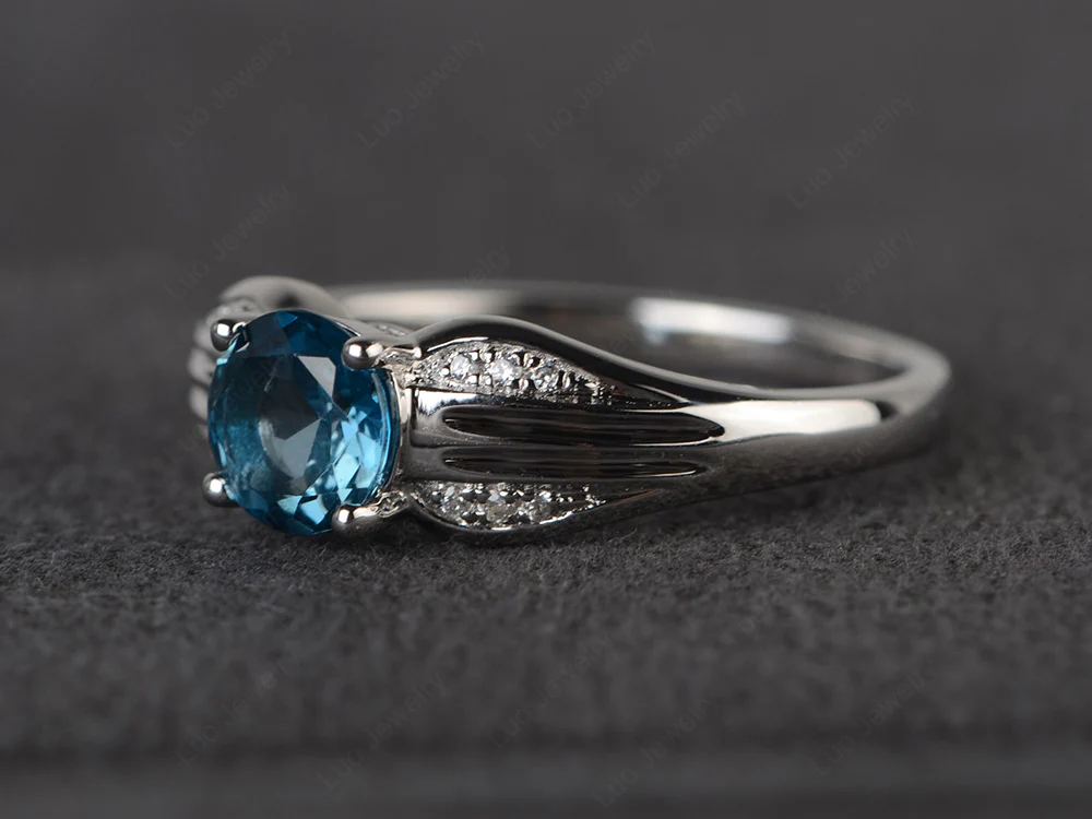 London Blue Topaz Cobra Ring - Image 2