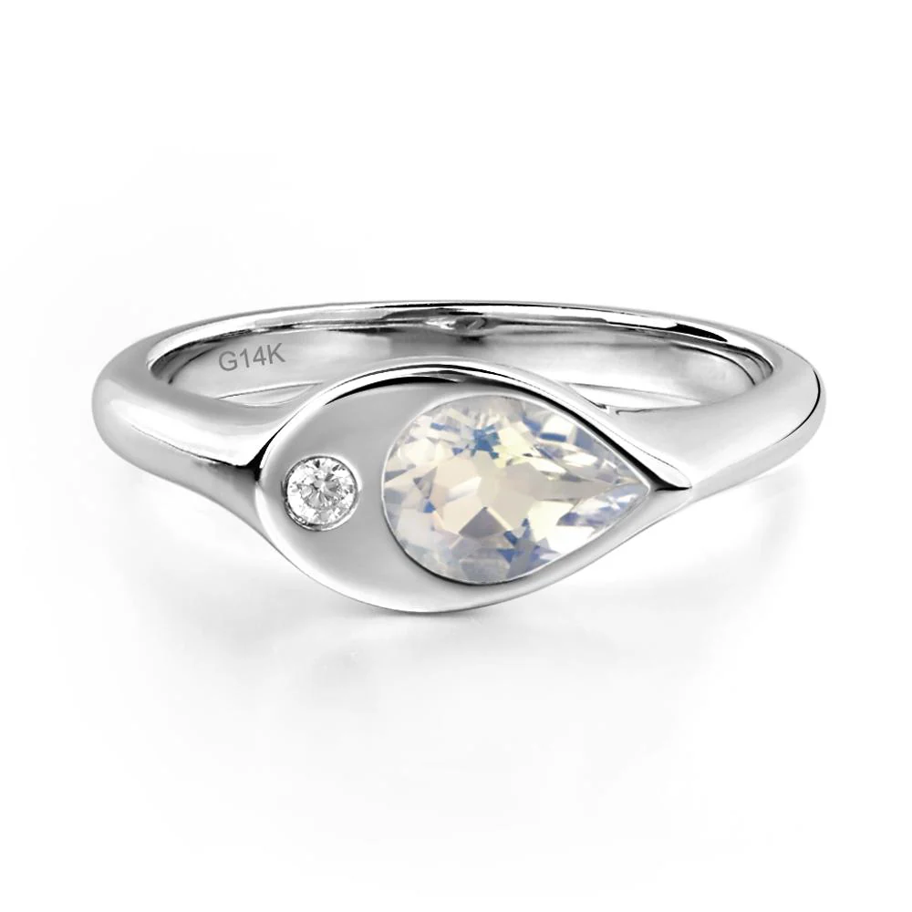 Moonstone Pinky Ring for Women - Image 3