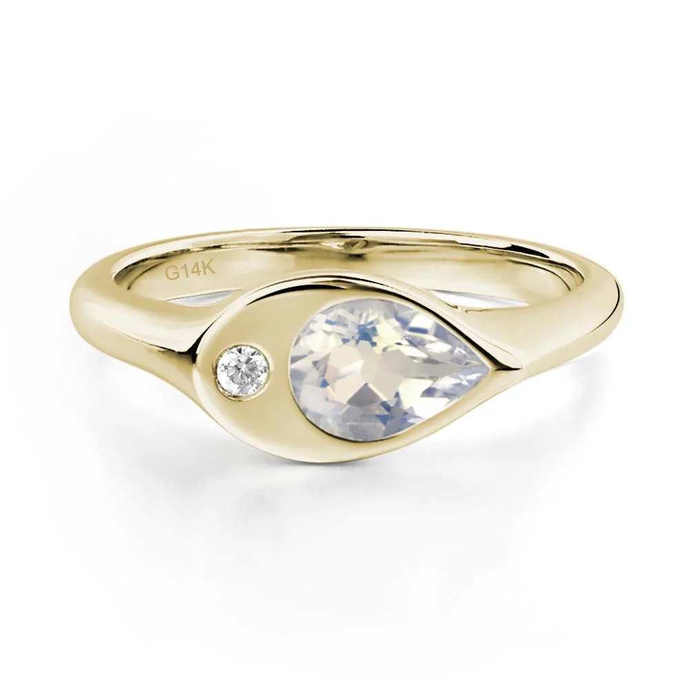 Moonstone Pinky Ring for Women - Image 4