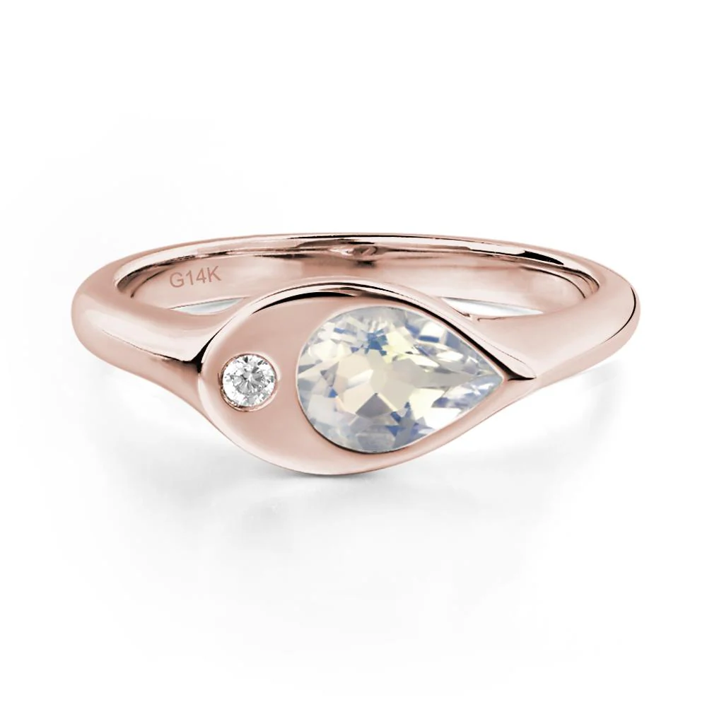 Moonstone Pinky Ring for Women - Image 5
