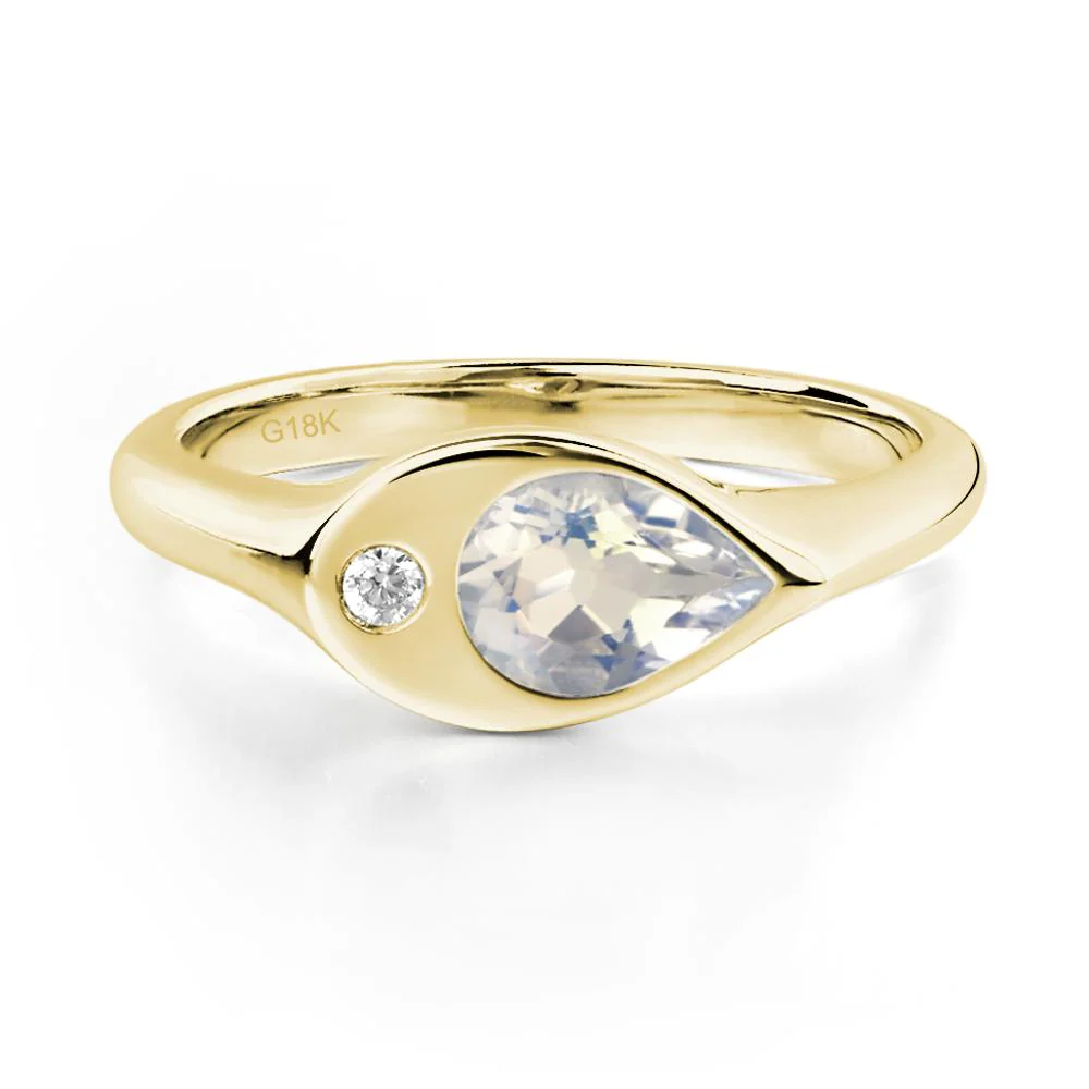 Moonstone Pinky Ring for Women - Image 8
