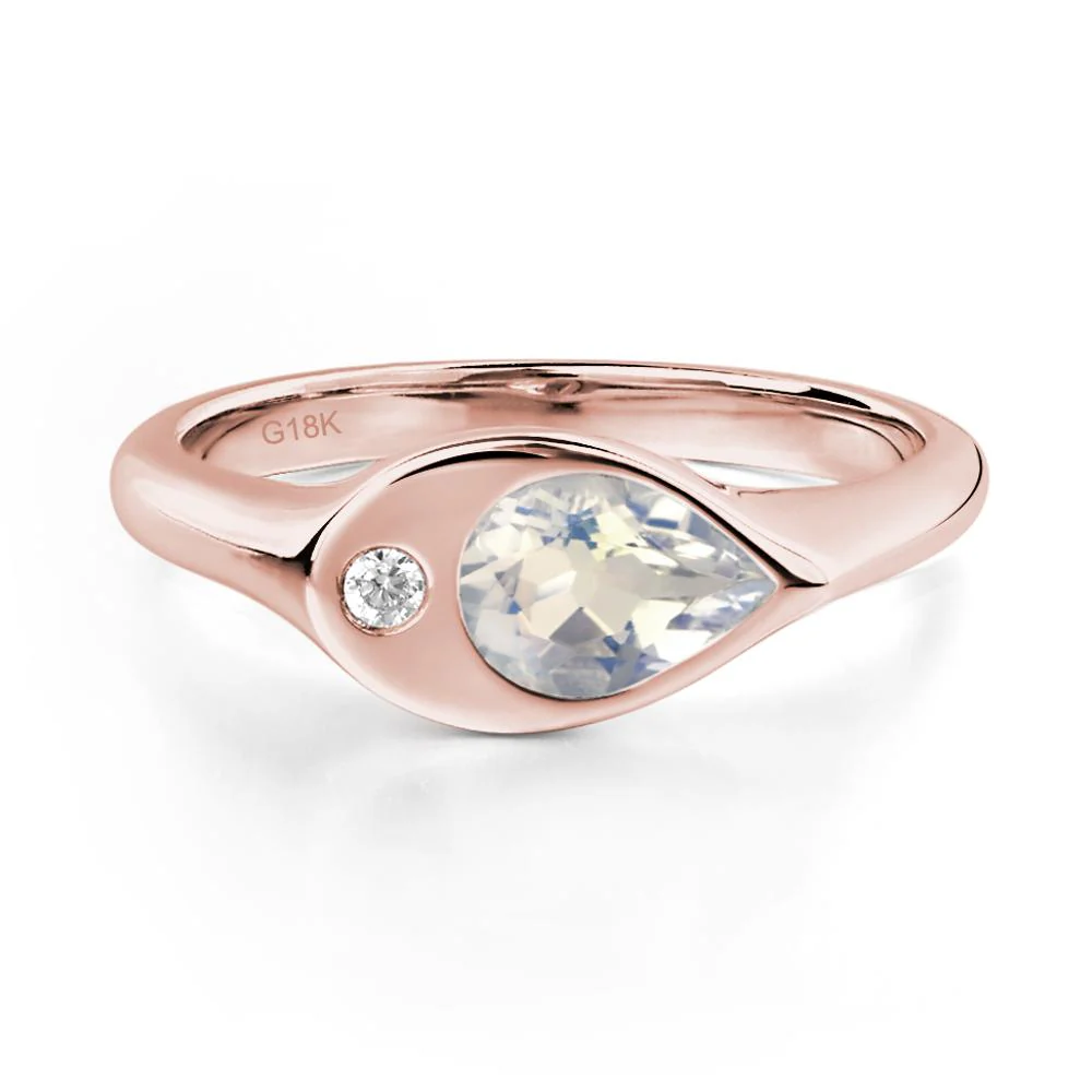 Moonstone Pinky Ring for Women - Image 9