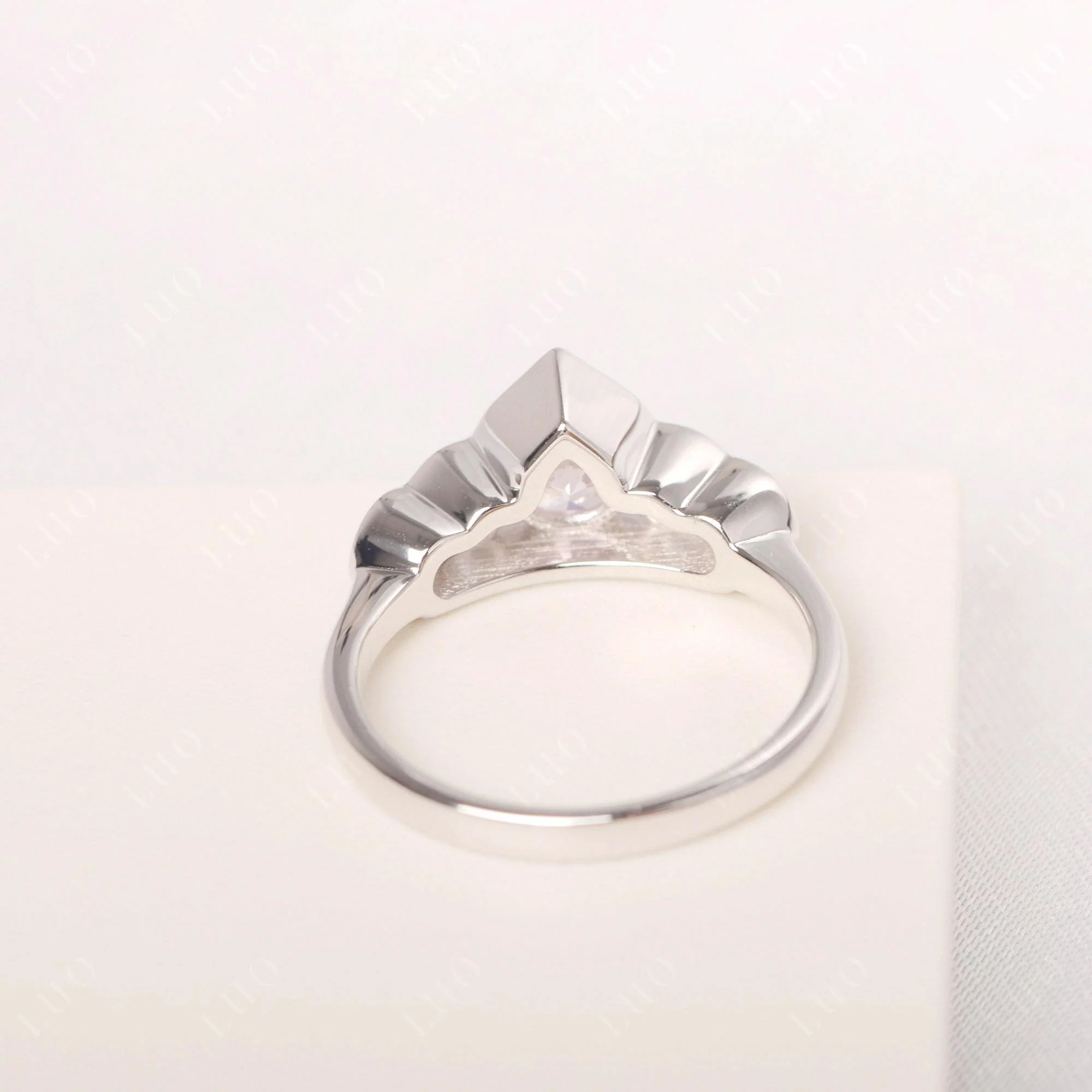 Morganite Five Stone Engagement Ring - Image 3