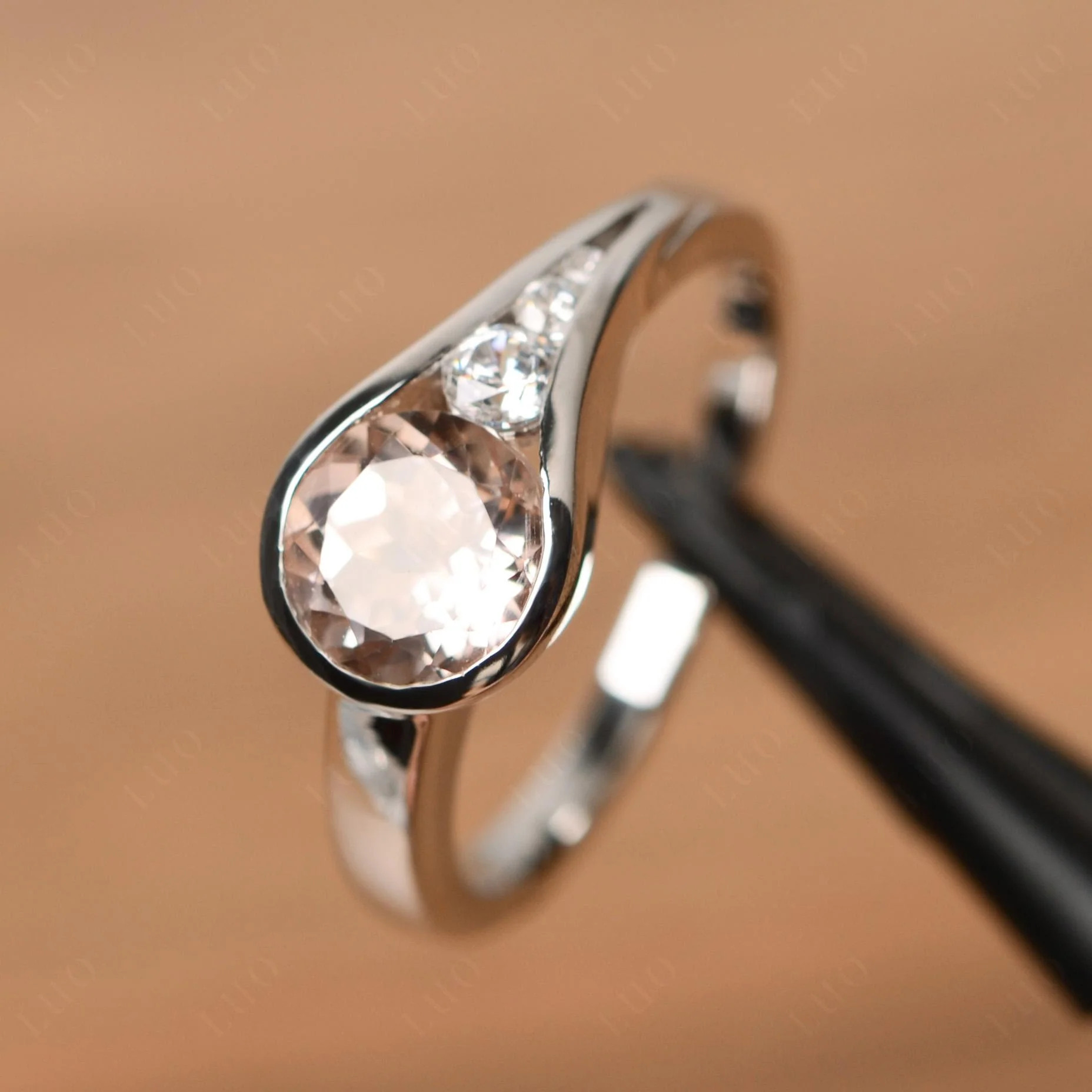 Morganite Rupert's Drop Ring - Image 10
