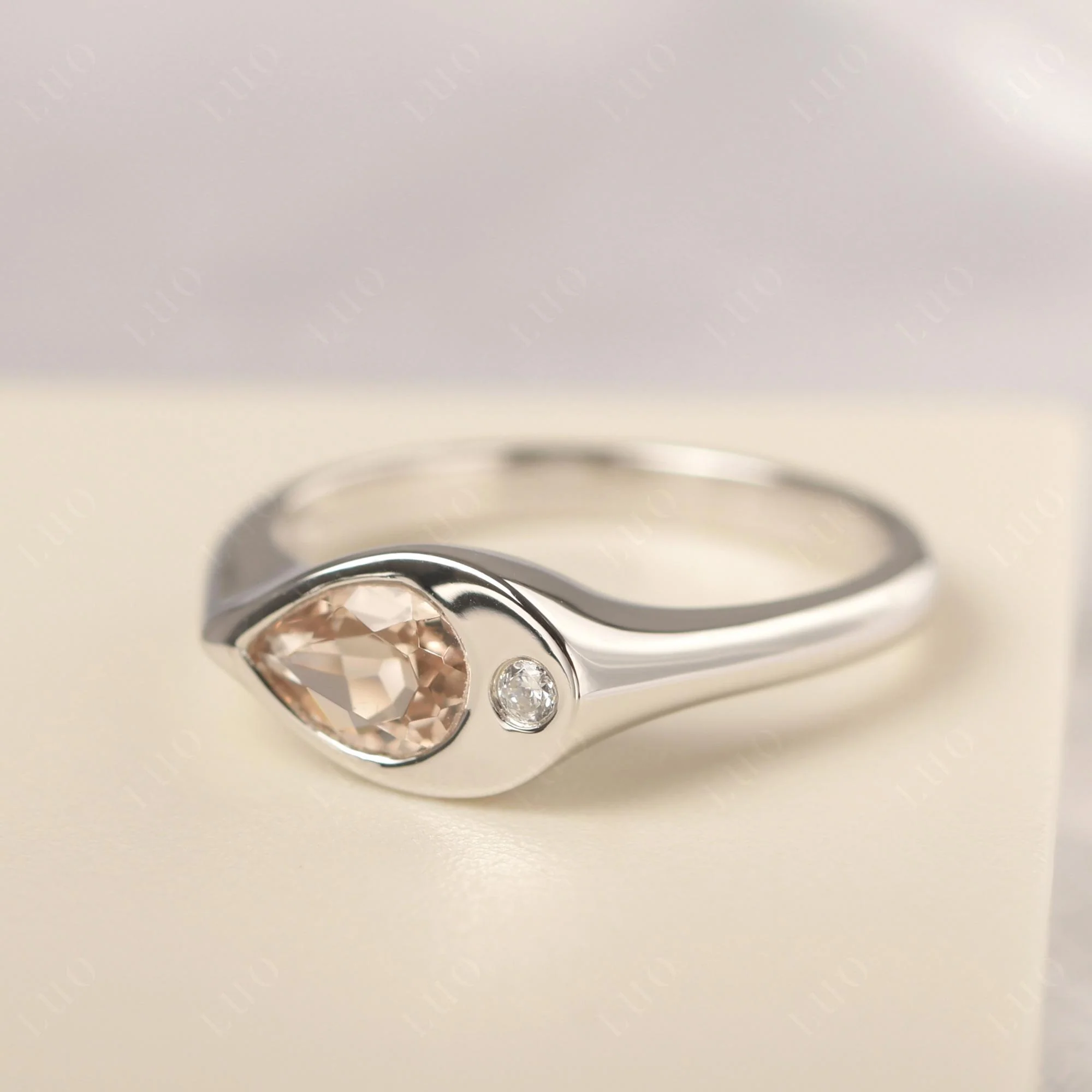 Morganite Unique Engagement Ring - Image 11