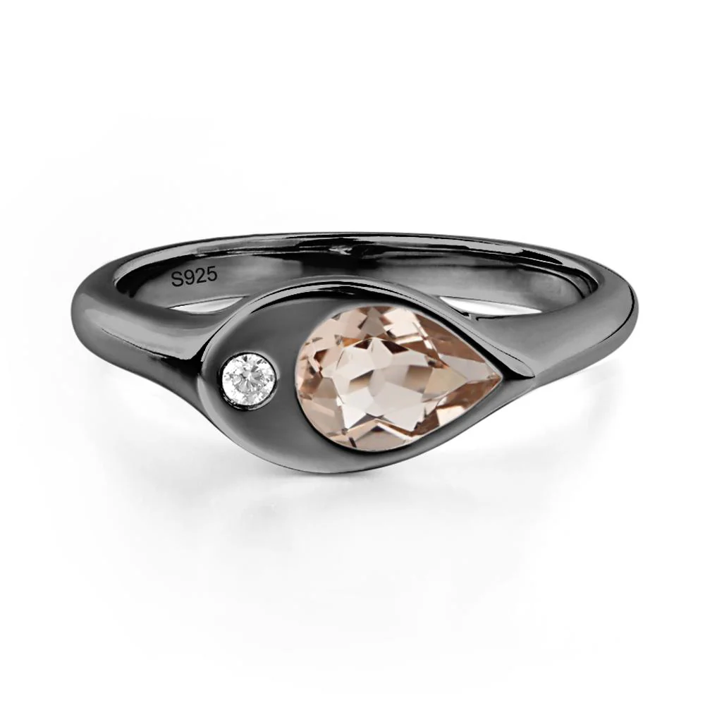 Morganite Unique Engagement Ring - Image 2