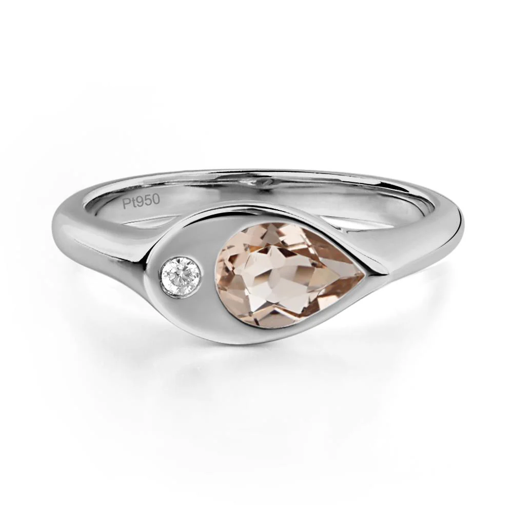 Morganite Unique Engagement Ring - Image 6
