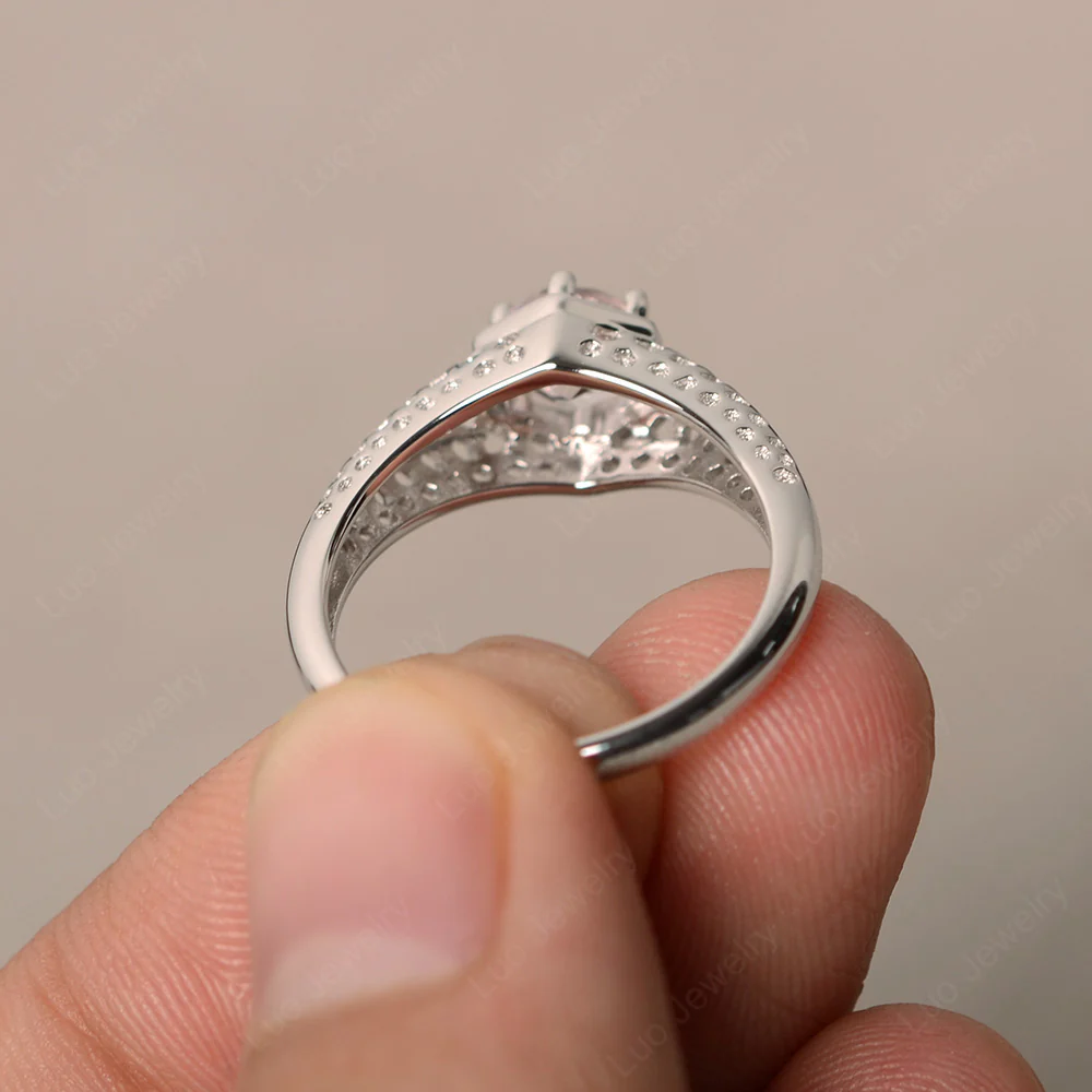 Morganite Openwork Ring - Image 2