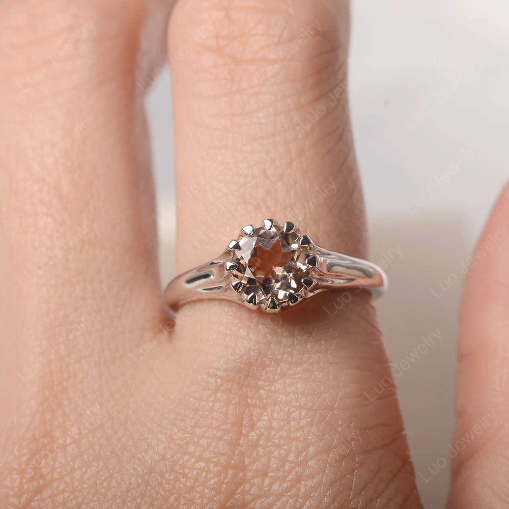 Morganite Claw Prong Ring - Image 5