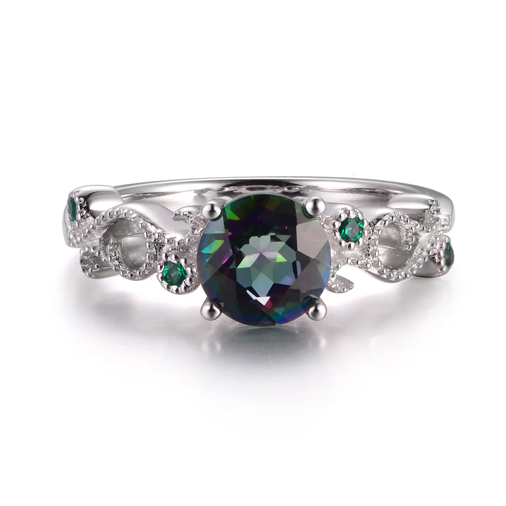 Vintage Mystic Topaz Ring Art Deco