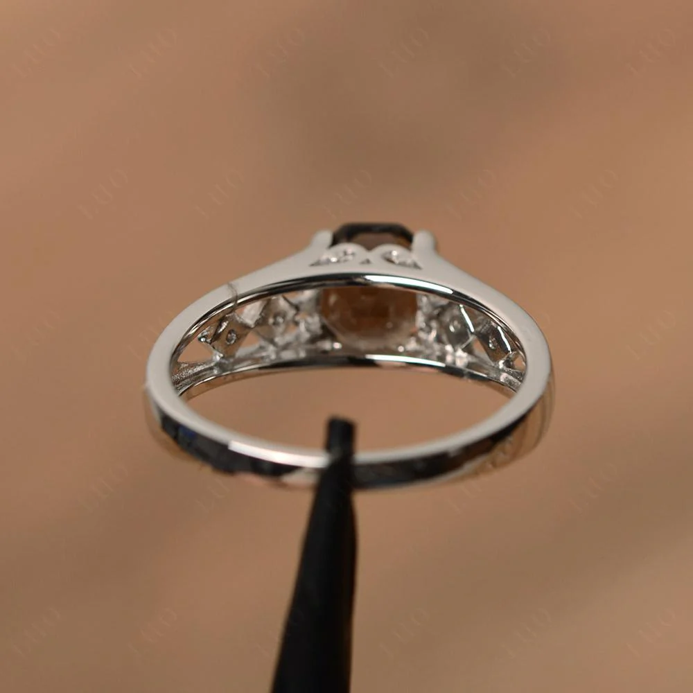Vintage Style Octagon Cut Smoky Quartz Ring - Image 12