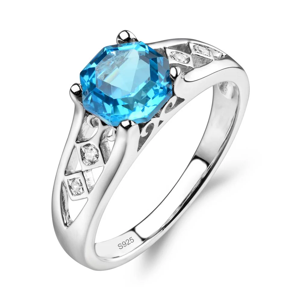 Vintage Swiss Blue Topaz Ring - Image 2