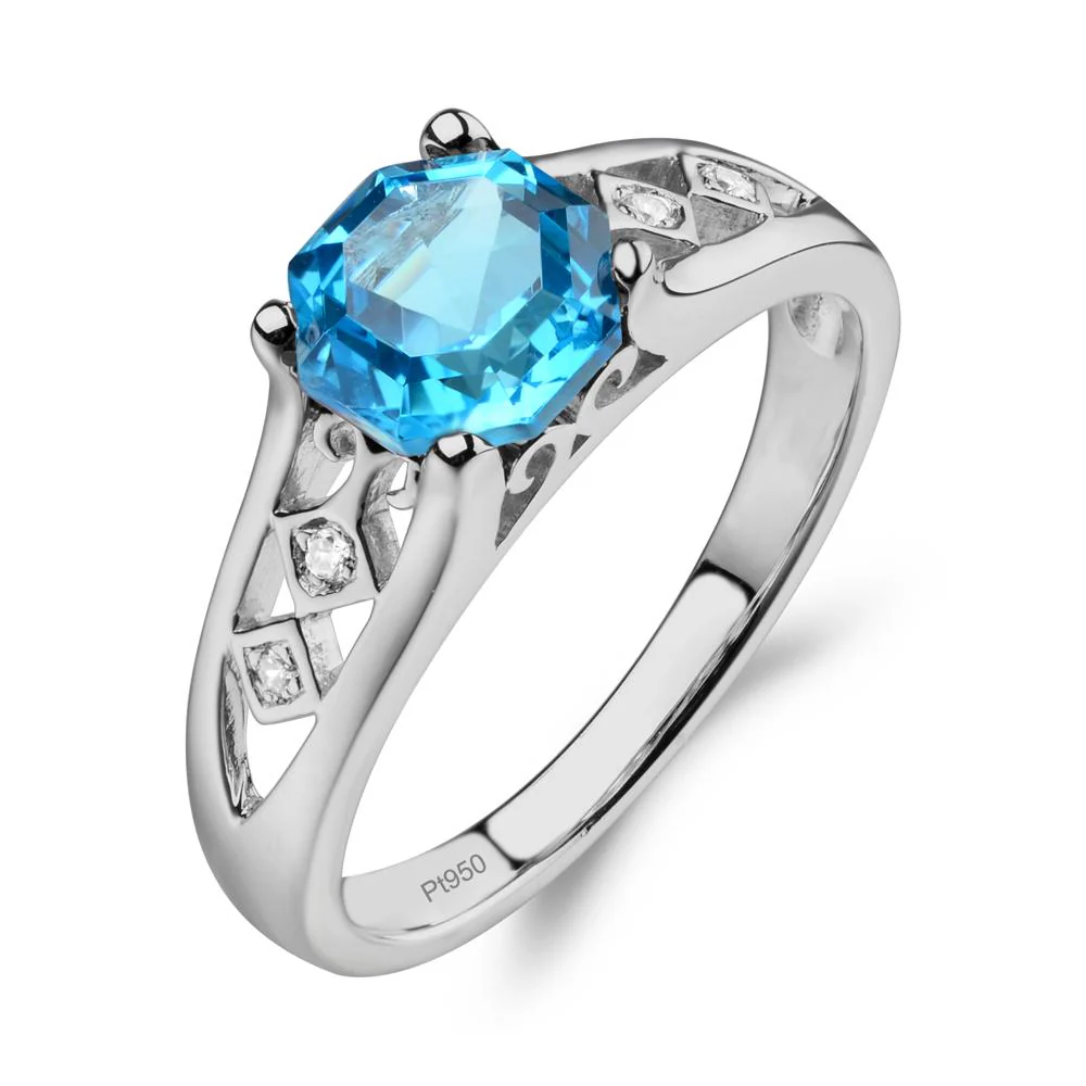 Vintage Swiss Blue Topaz Ring - Image 6