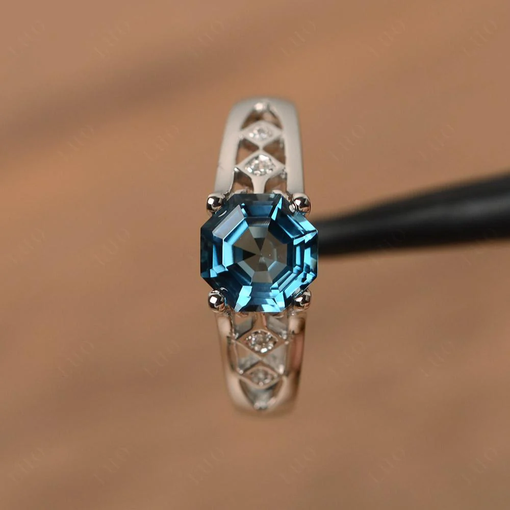Vintage London Blue Topaz Ring - Image 11