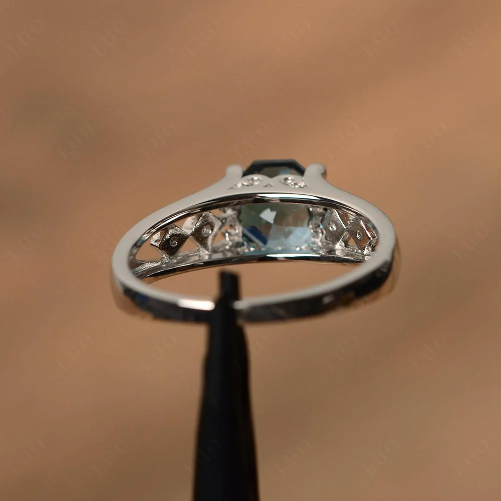 Vintage London Blue Topaz Ring - Image 12