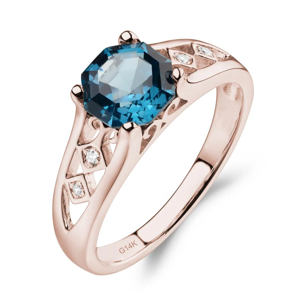 Vintage London Blue Topaz Ring - Image 5