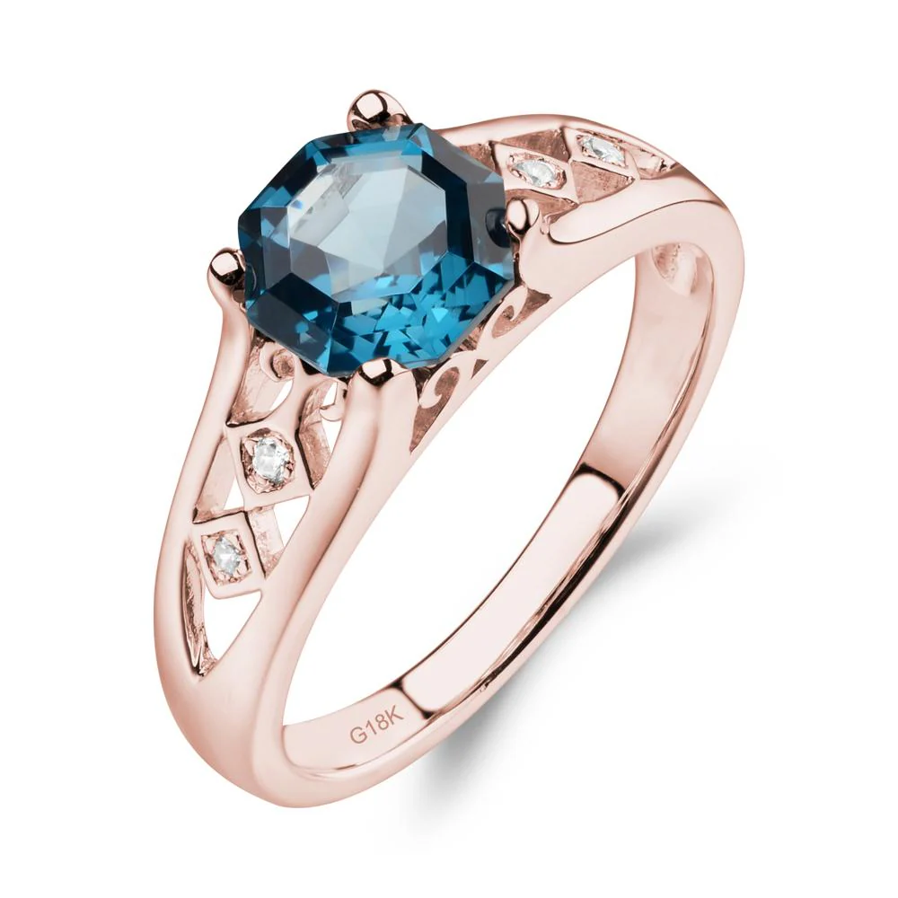 Vintage London Blue Topaz Ring - Image 9