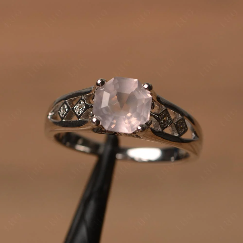 Vintage Rose Quartz Ring - Image 11