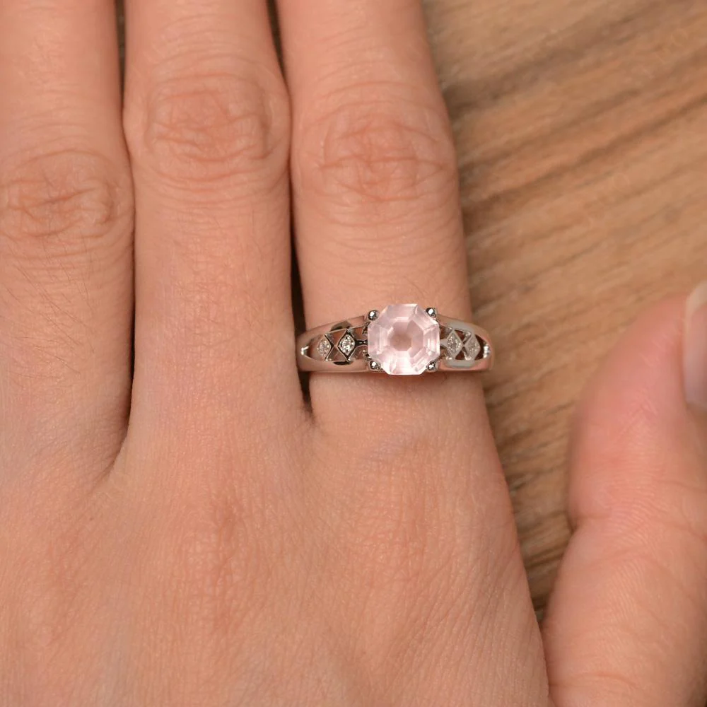 Vintage Rose Quartz Ring - Image 13