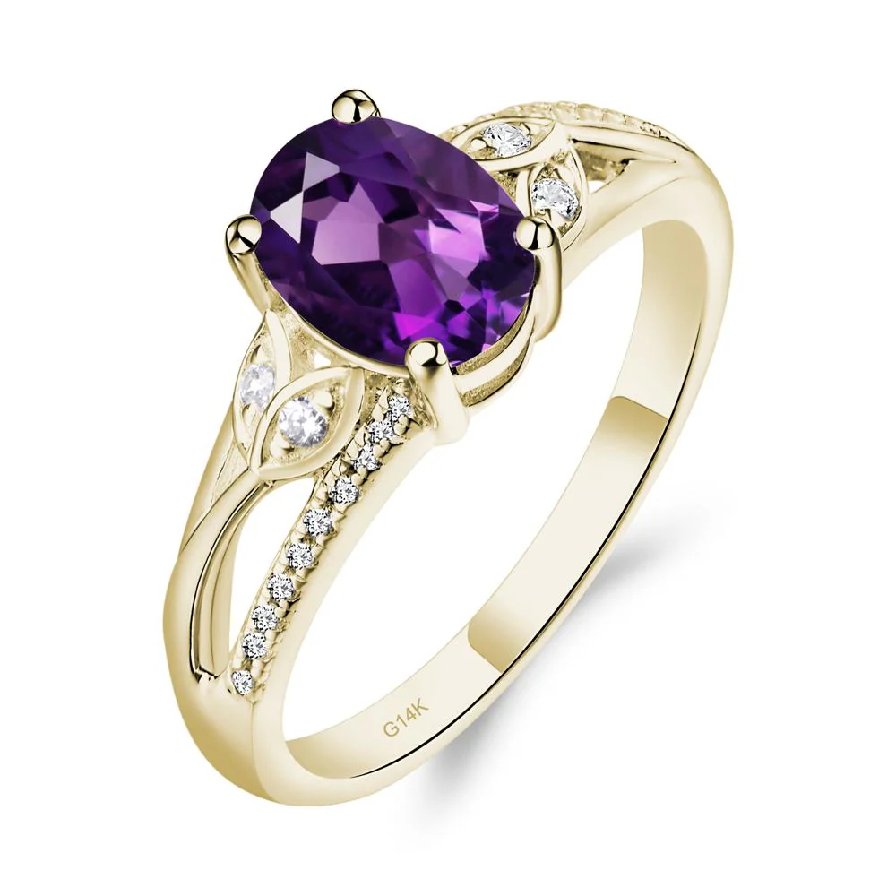 Oval Cut Amethyst Ring - Image 4
