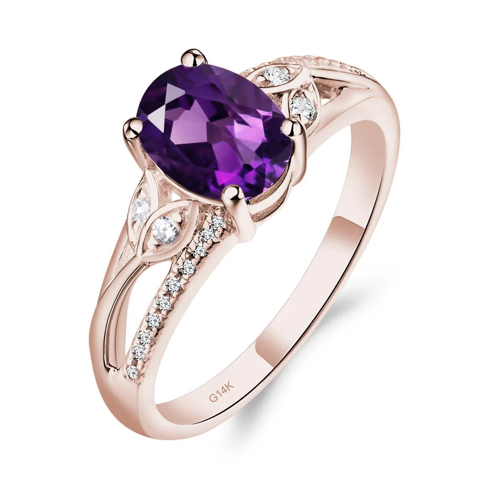Oval Cut Amethyst Ring - Image 5