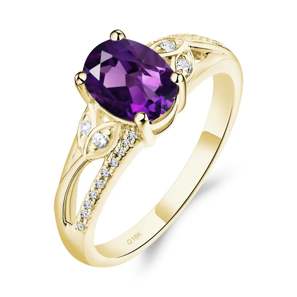 Oval Cut Amethyst Ring - Image 7