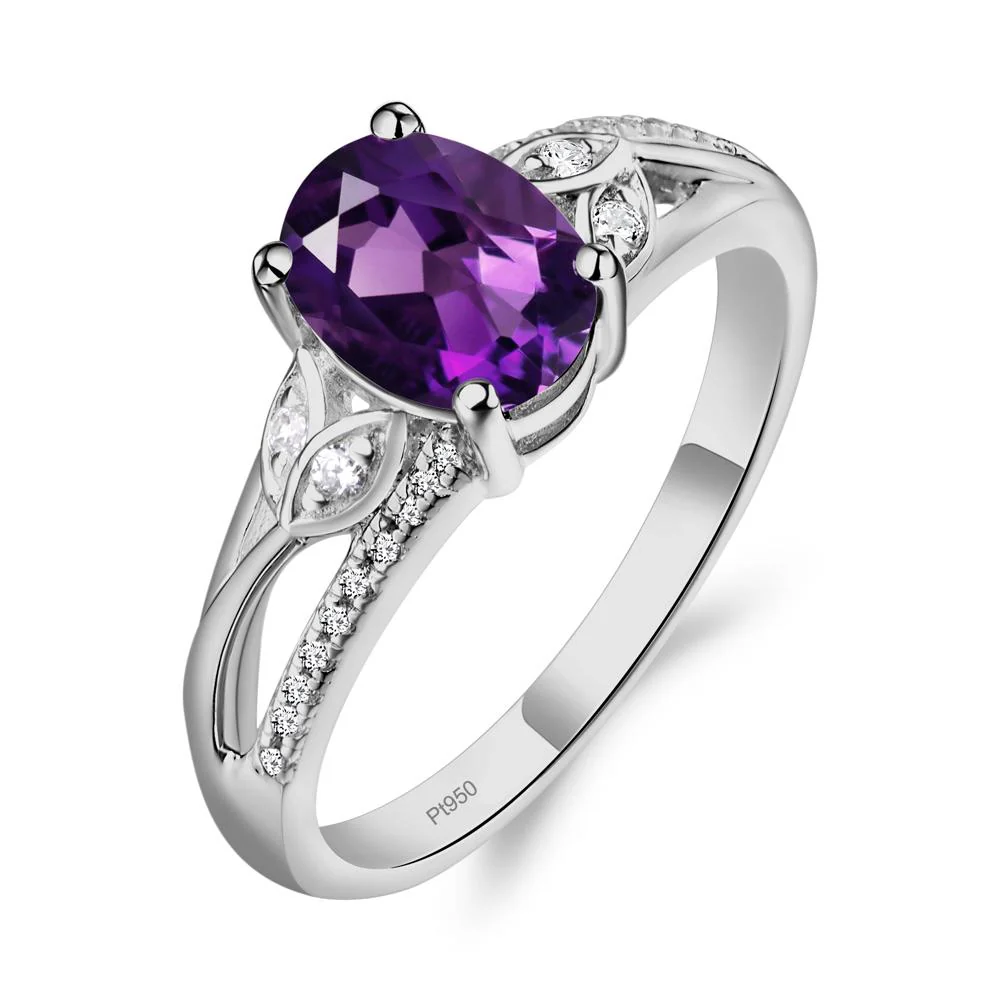 Oval Cut Amethyst Ring - Image 9
