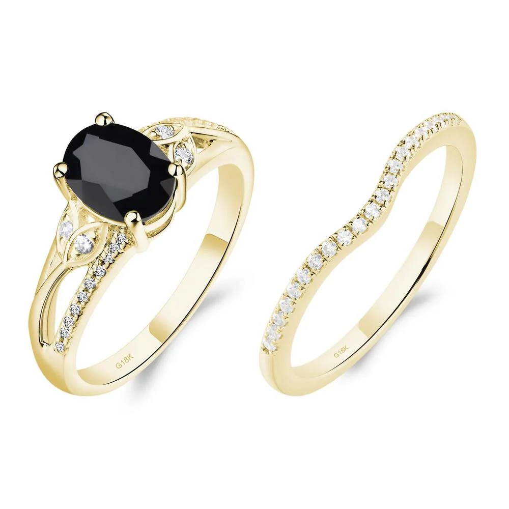 Oval Cut Black Spinel Ring - Image 21
