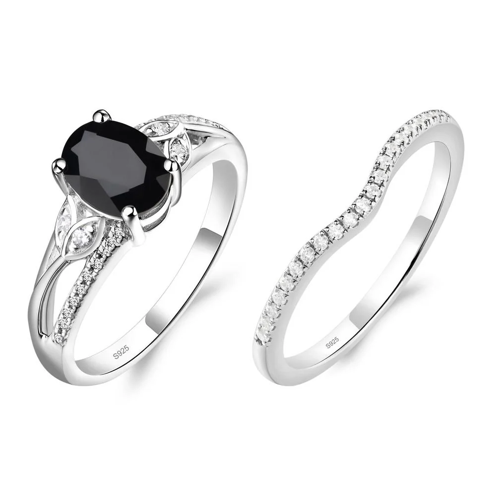 Oval Cut Black Spinel Ring - Image 27