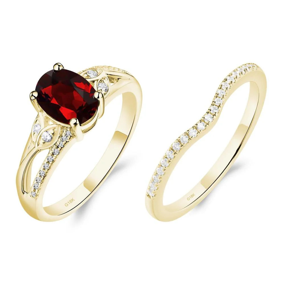 Oval Cut Garnet Ring - Image 21