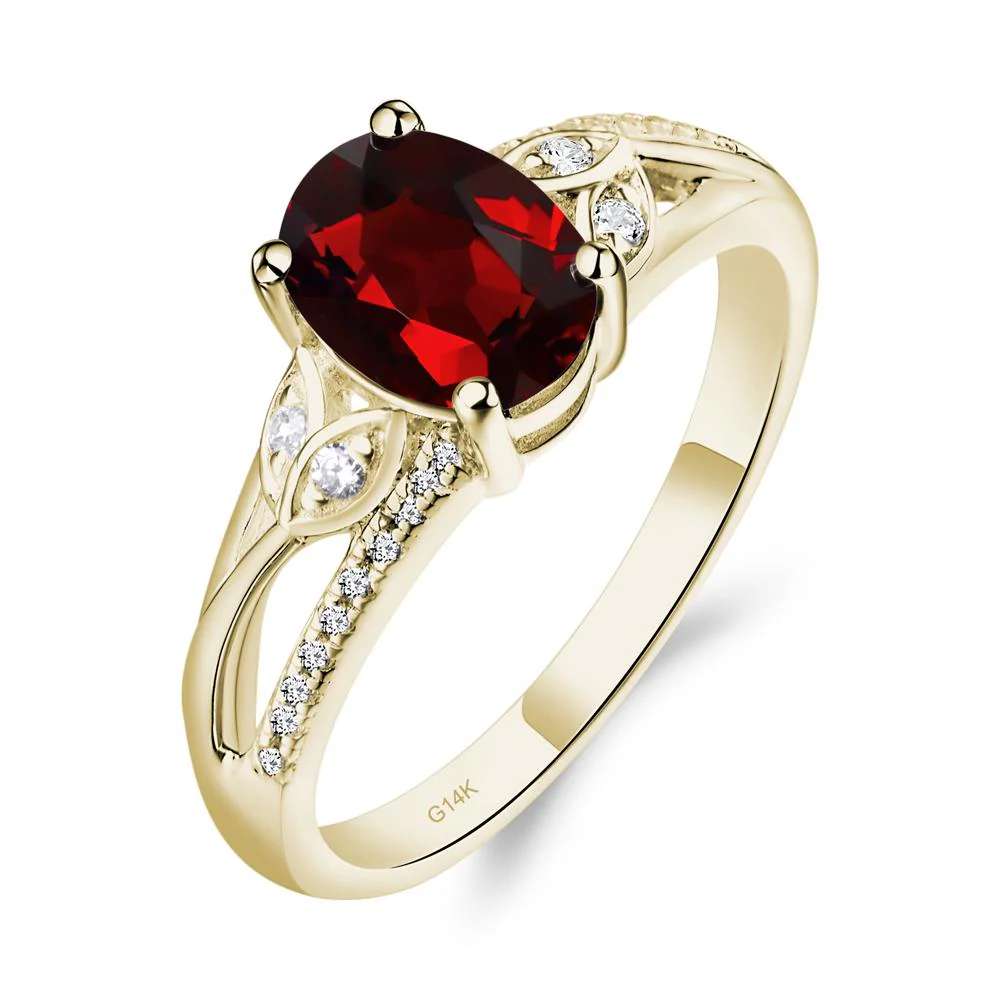 Oval Cut Garnet Ring - Image 4