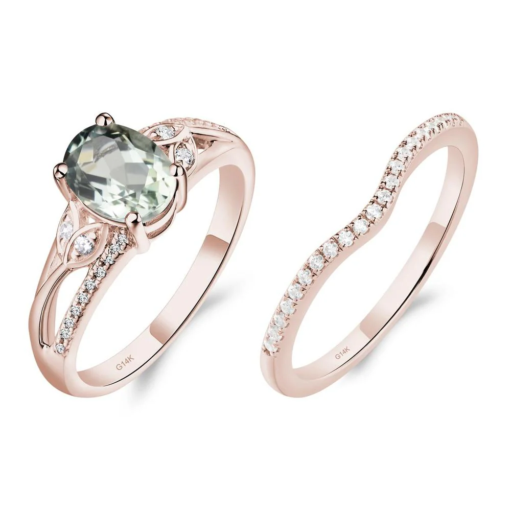Oval Cut Green Amethyst Ring - Image 11