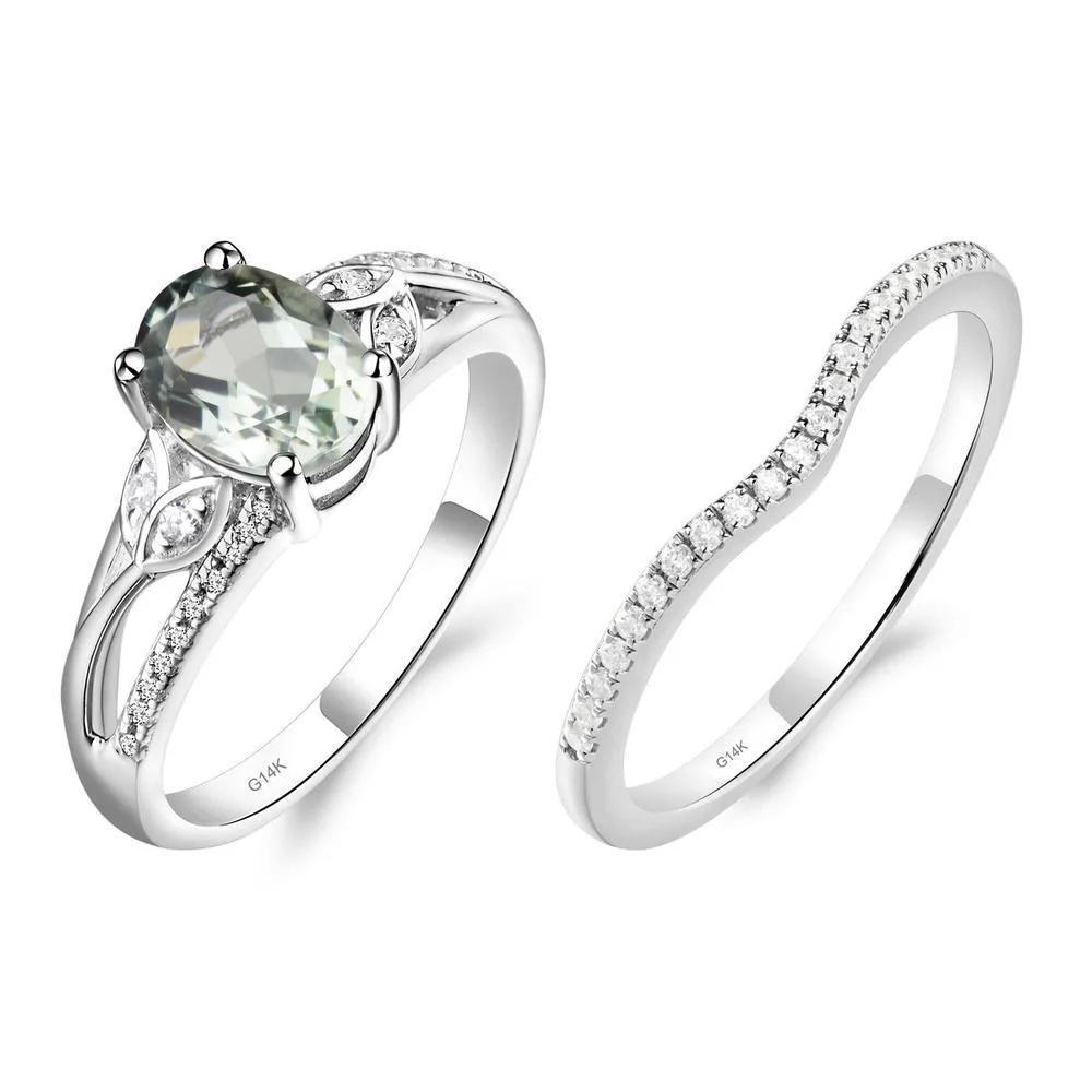 Oval Cut Green Amethyst Ring - Image 13