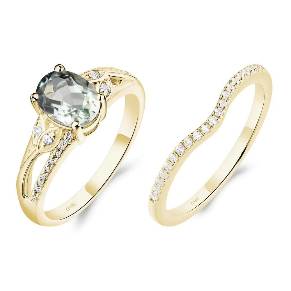 Oval Cut Green Amethyst Ring - Image 21