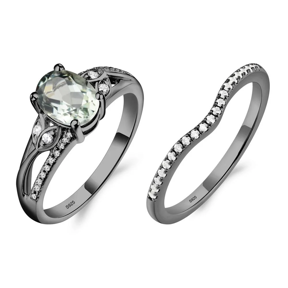 Oval Cut Green Amethyst Ring - Image 23