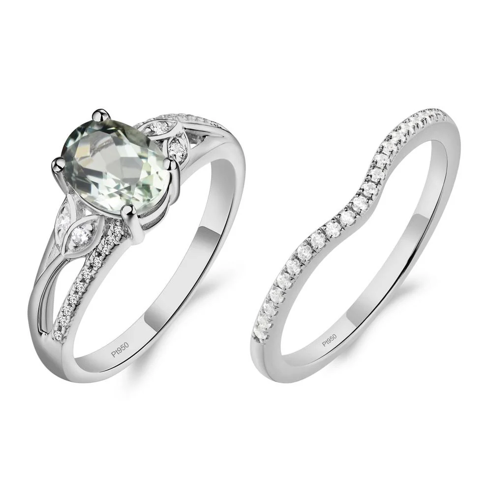 Oval Cut Green Amethyst Ring - Image 25