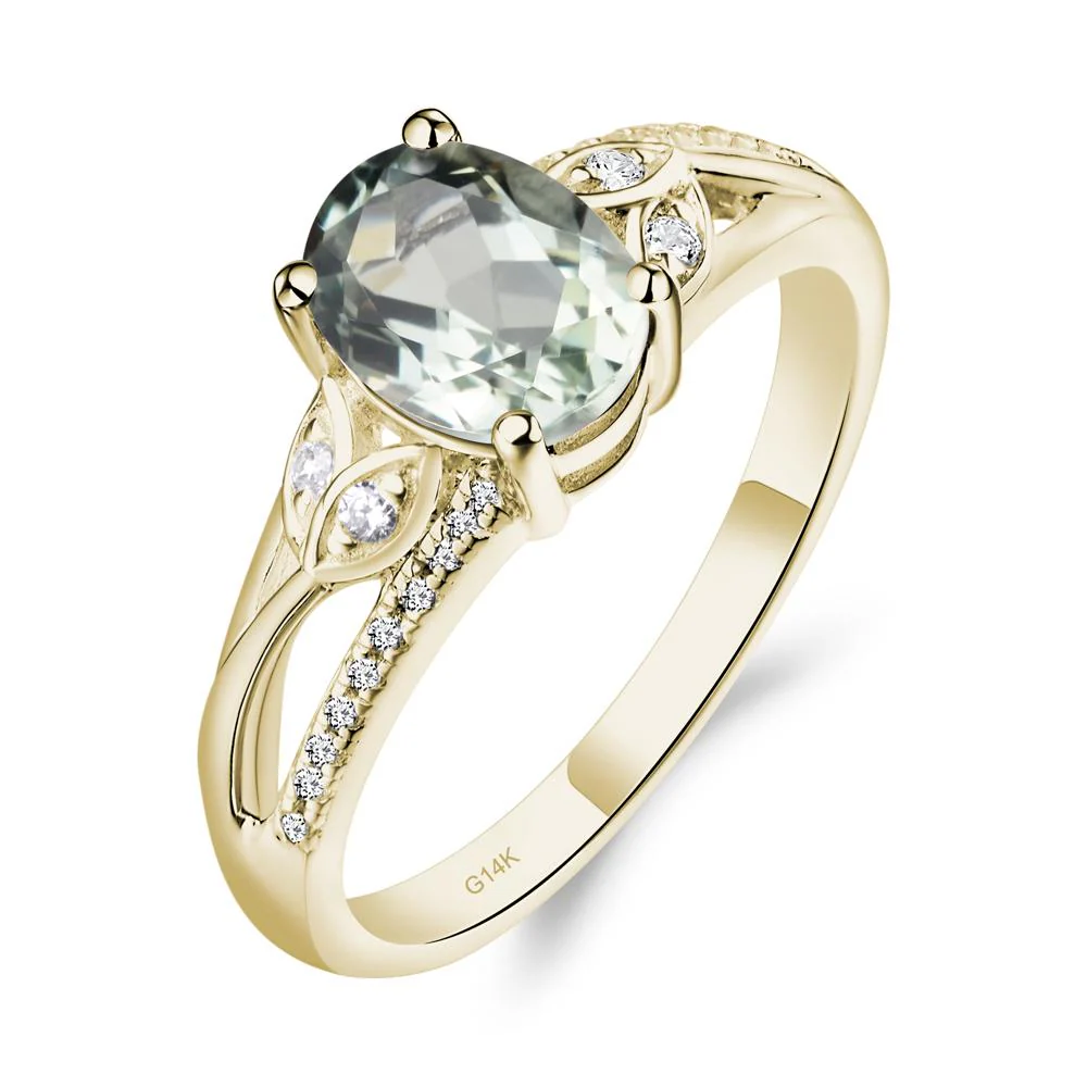 Oval Cut Green Amethyst Ring - Image 4