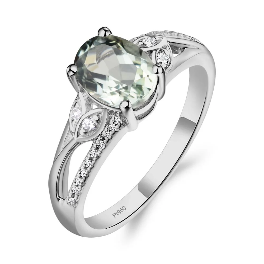 Oval Cut Green Amethyst Ring - Image 9