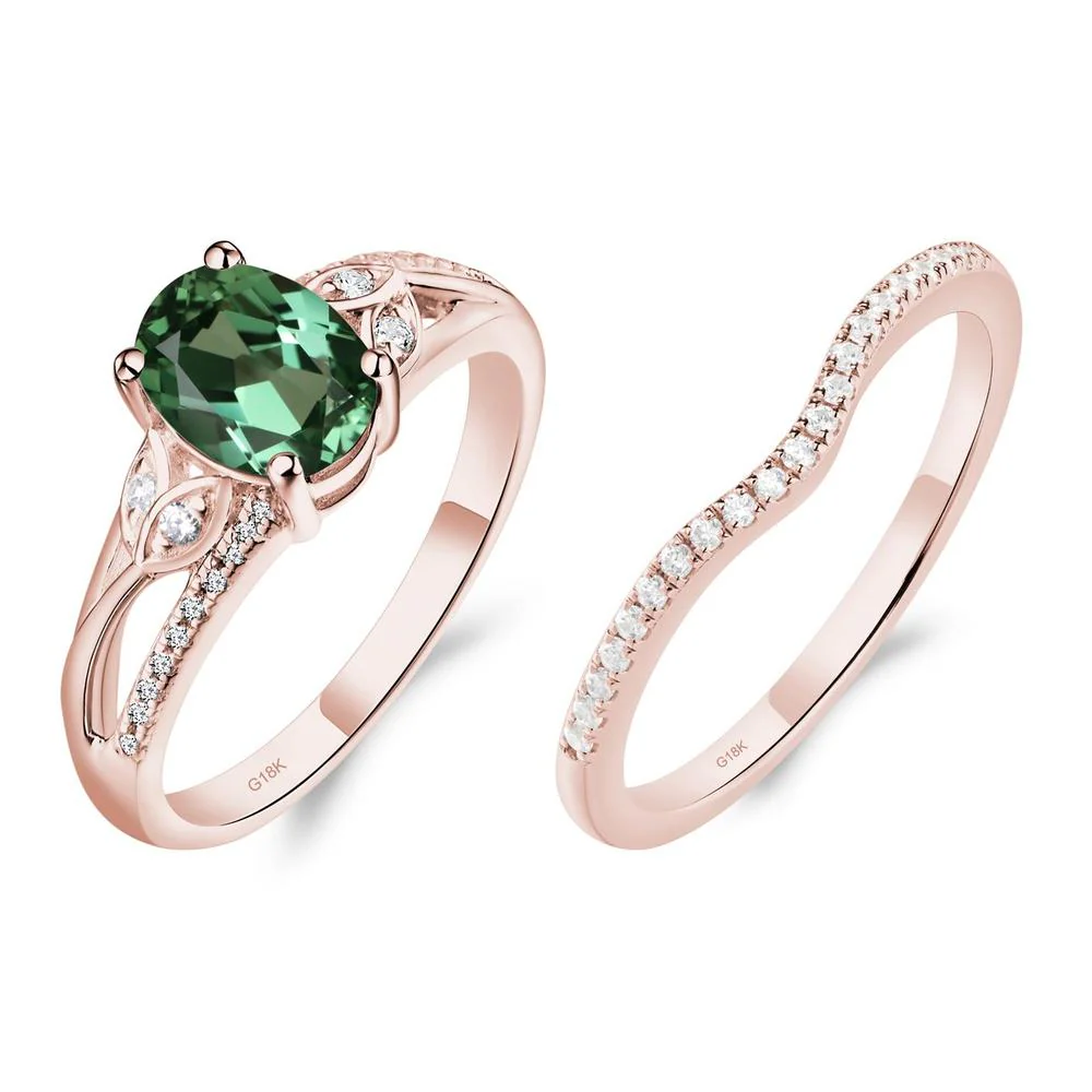 Oval Cut Green Sapphire Ring - Image 17