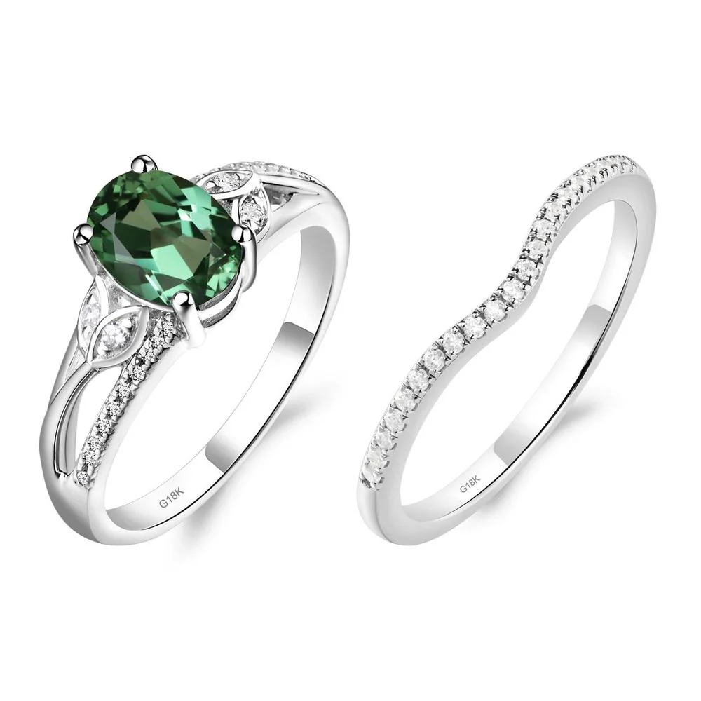 Oval Cut Green Sapphire Ring - Image 19