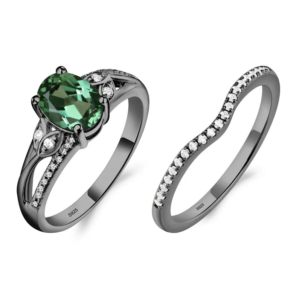 Oval Cut Green Sapphire Ring - Image 23
