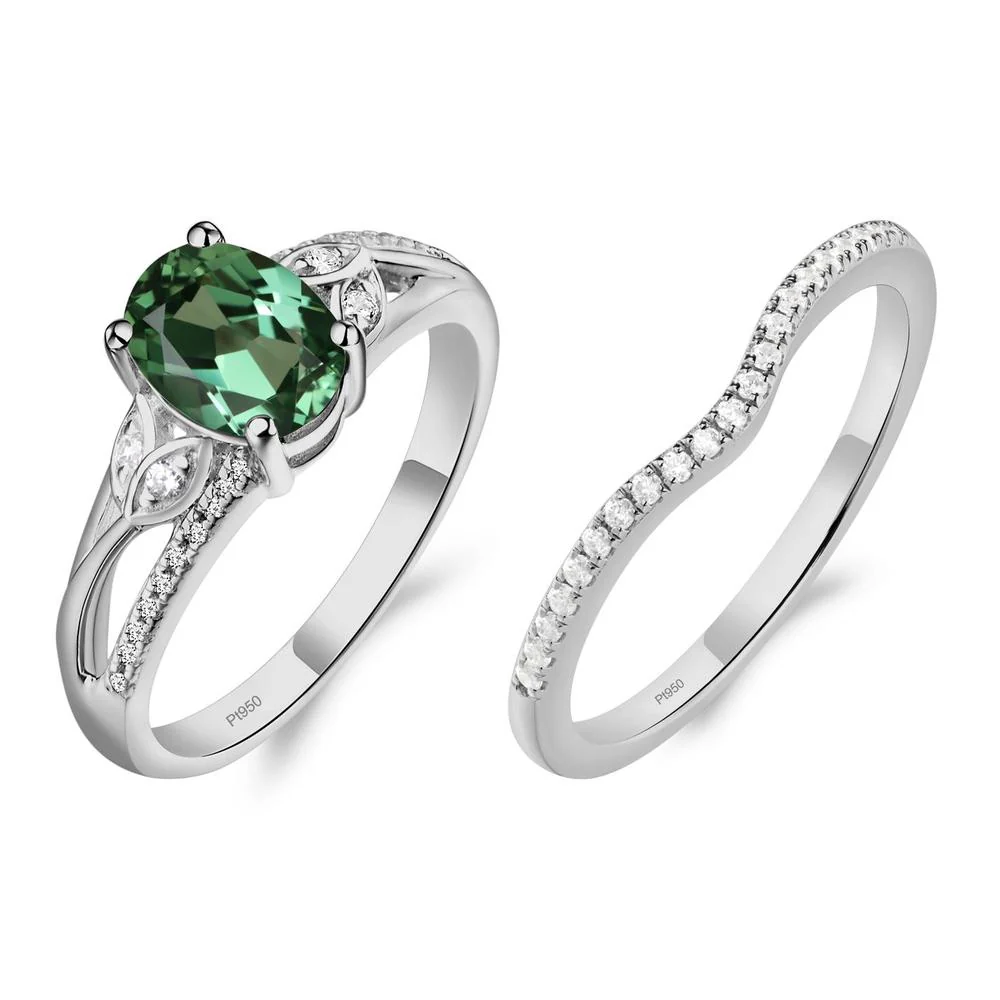 Oval Cut Green Sapphire Ring - Image 25