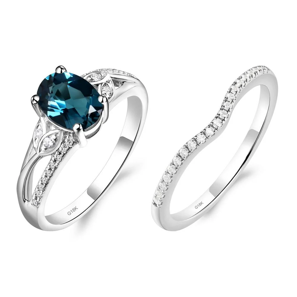 Oval Cut London Blue Topaz Ring - Image 19