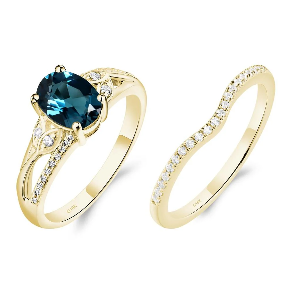 Oval Cut London Blue Topaz Ring - Image 21
