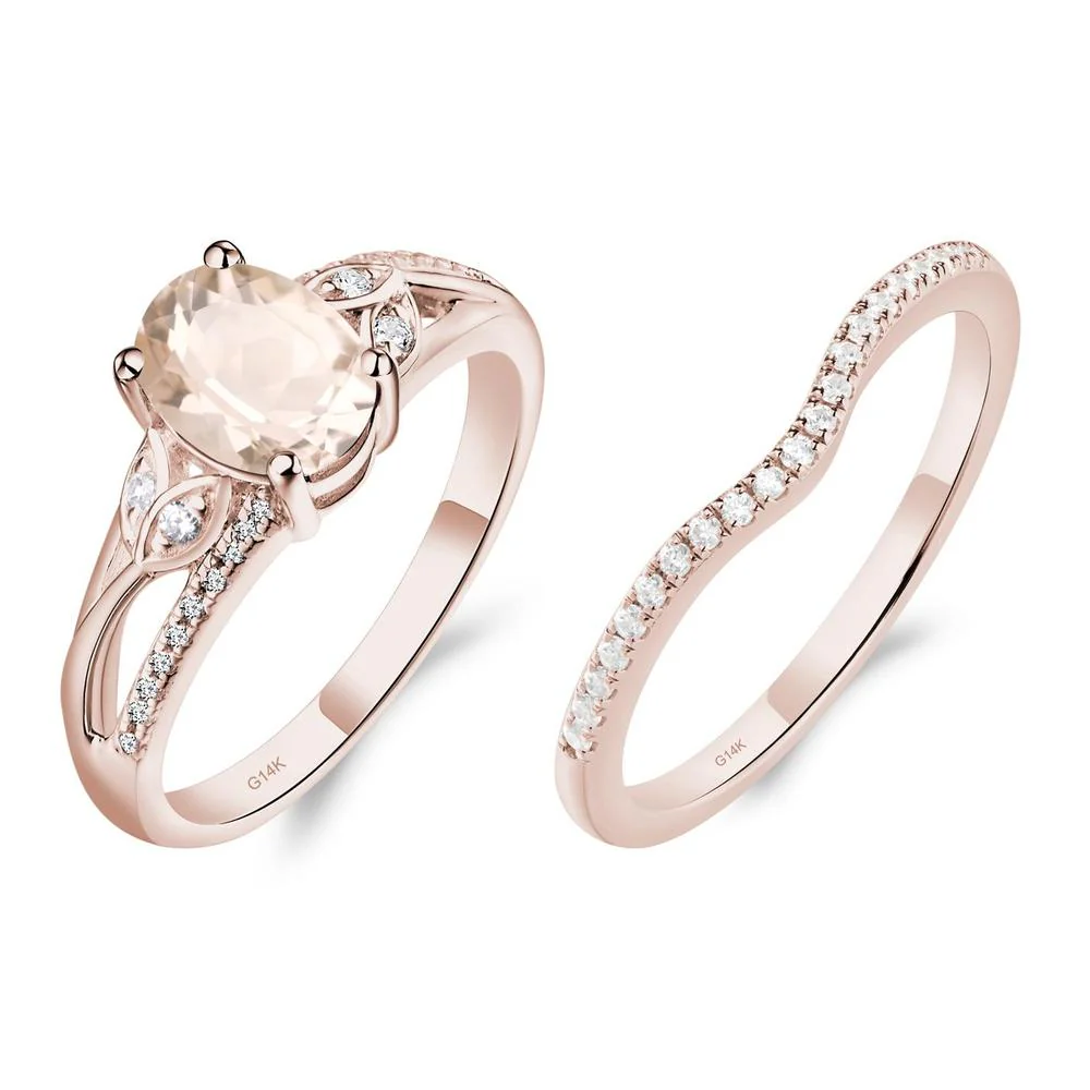 Oval Cut Morganite Ring - Image 11